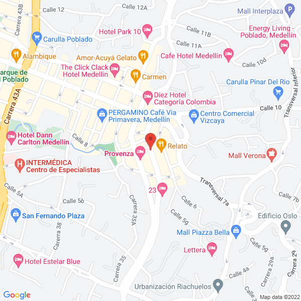 Mapa de Escuela De Arte 5 Sentidos