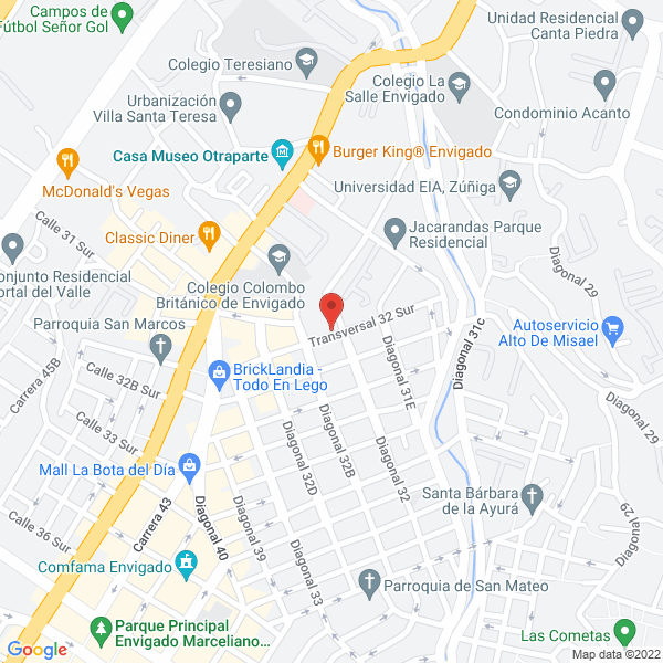 Mapa de Escuela De Arte De Envigado