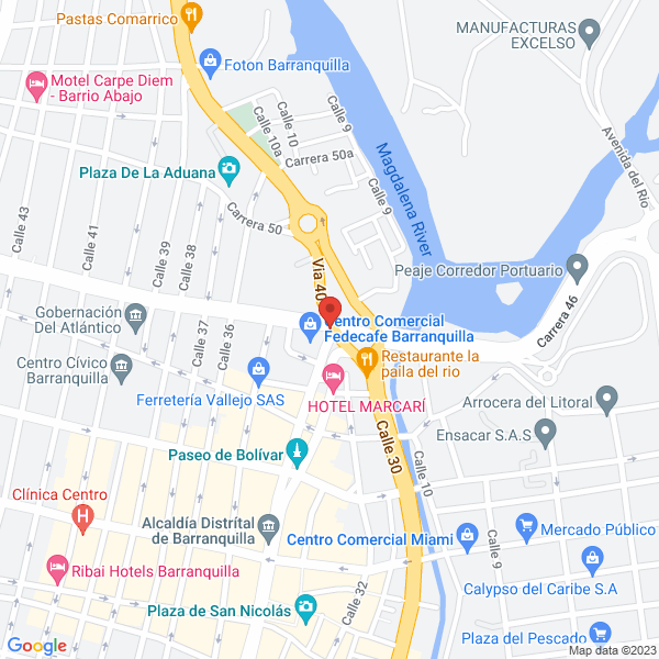 Map of Empresa De Desarrollo Urbano De Barranquilla Y La Región Caribe S.A.