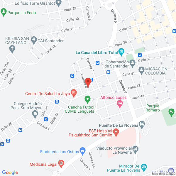 Map of El Palacio El Postre