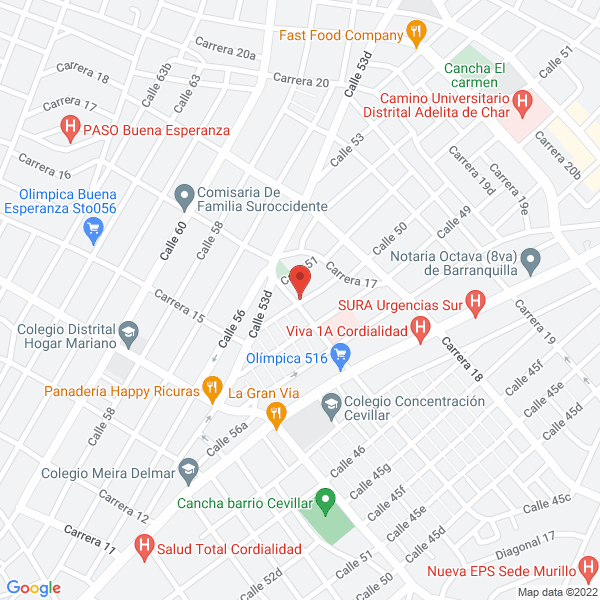 Map of Distribuciones Chava Norte S.A.S.
