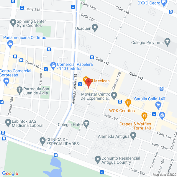Mapa de Farmacity Cedritos 2