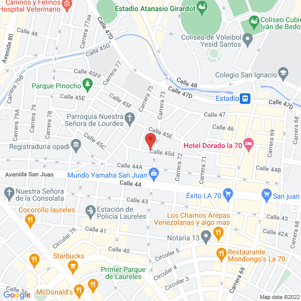 Mapa de Electricos Y Servicios La 74