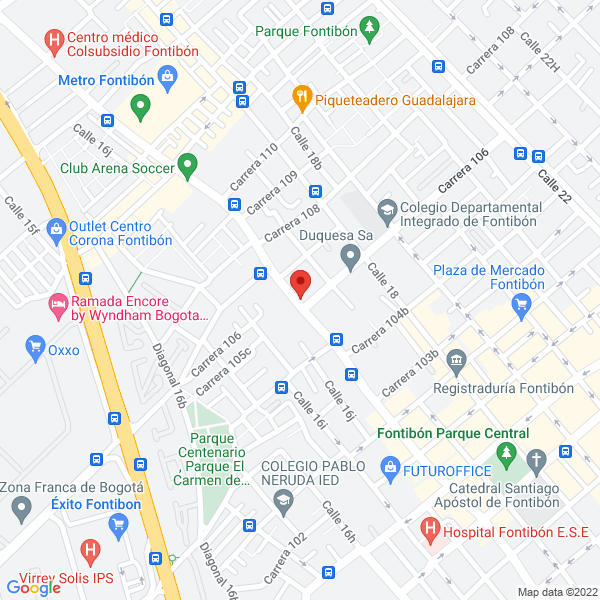 Mapa de Ferrecortes Aldia Ltda