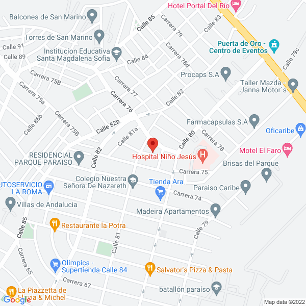 Map of Ferremateriales Hector Pineda