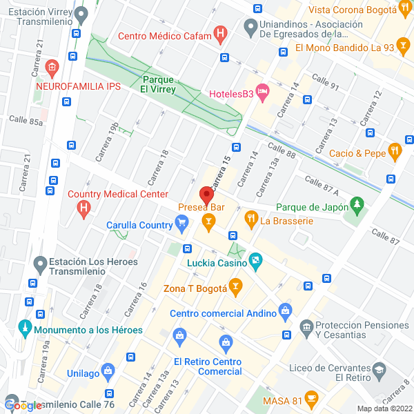Mapa de Expoturismo Representaciones S.A.S.