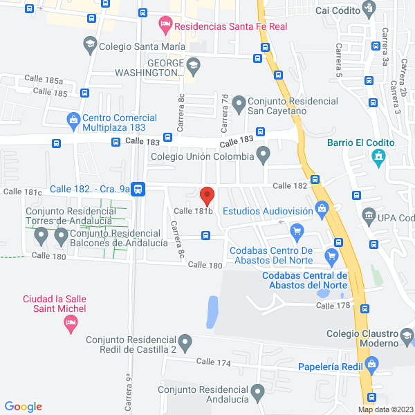Mapa de Expresos Especiales El Dorado S.A. Expreldorado S.A.