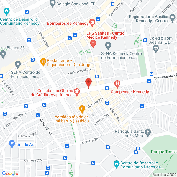 Mapa de Extra Repuestos Romero