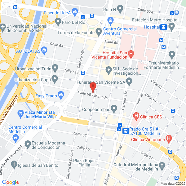 Mapa de Ferretería Metalica Miranda