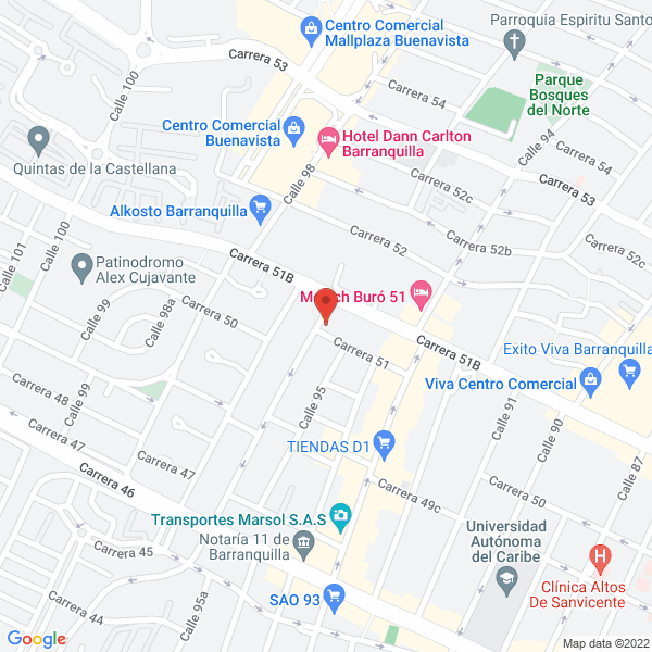 Map of Escuela Danza Caribe De Marlio Cortés
