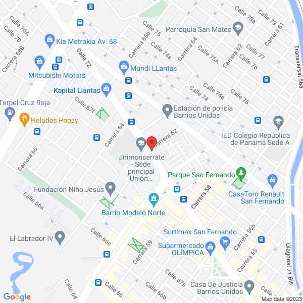 Mapa de Escuela De Conducción Santa Fé De Bogotá