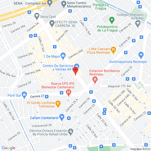 Mapa de Grúas Bulla S.A.S.