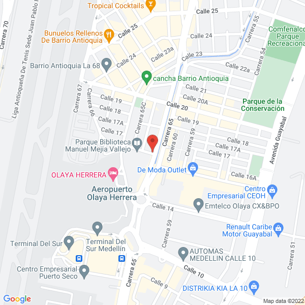 Mapa de Guacales La 65 A