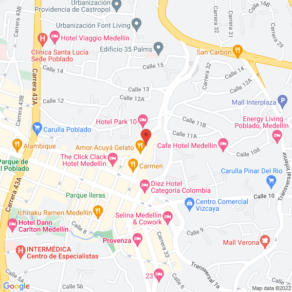 Mapa de Hidroclean Colombia