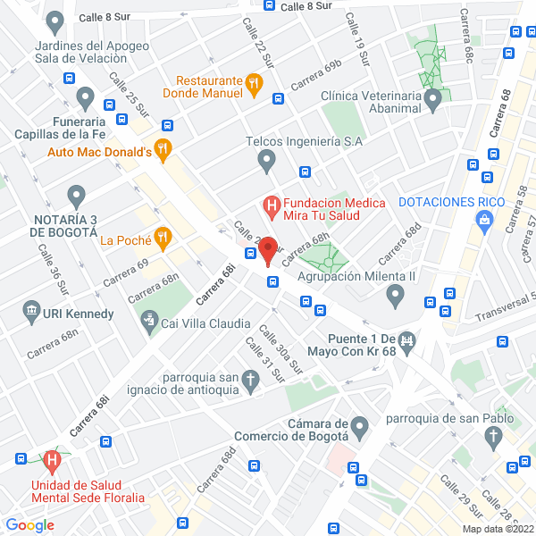 Mapa de Hidrogas Vehicular Ltda.