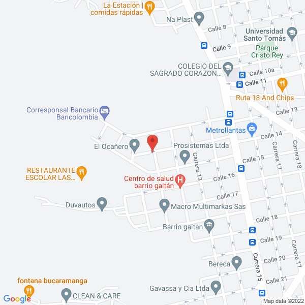 Map of Mensajería Pirámide Express