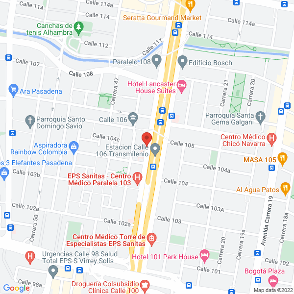 Mapa de Multimedicas E.P.S.