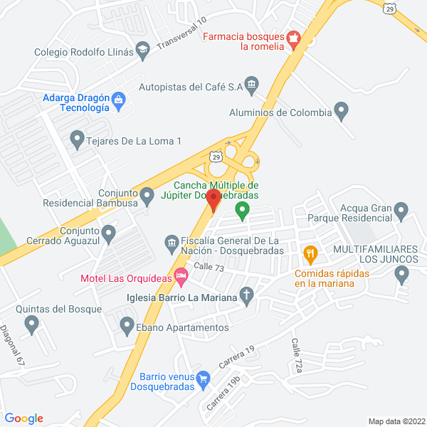 Map of Motel Las Orquideas