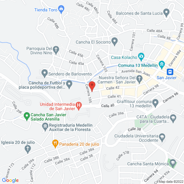 Mapa de Lavadero De Carros El Pato