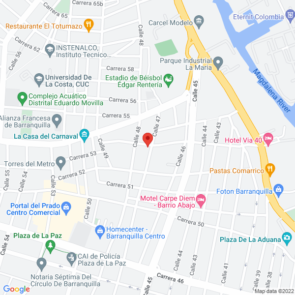 Map of Oxígeno Helio