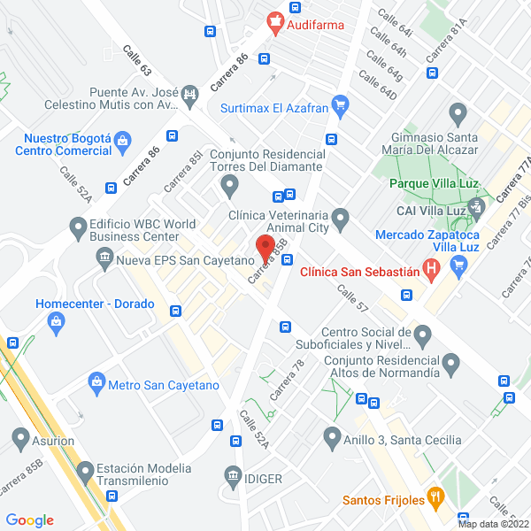 Mapa de Nova Sarmiento Construcciones Ltda.