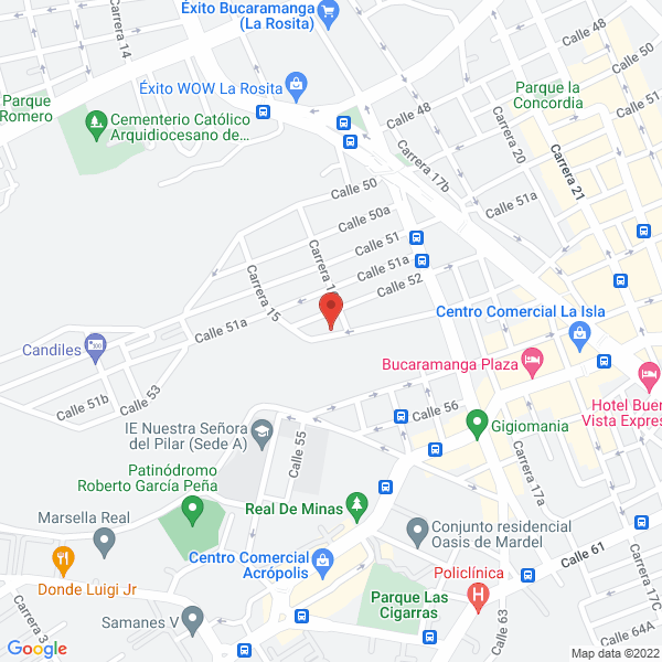 Map of Panadería Oasis