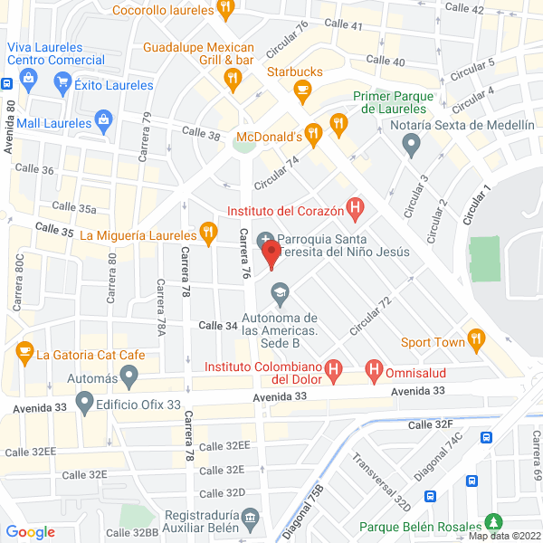 Mapa de Peluquería Jorge Iván