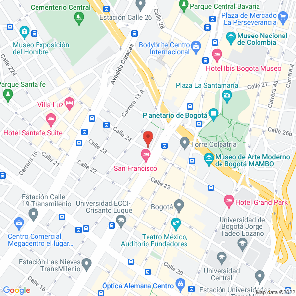Mapa de Parqueadero Carrera 12 Con Calle 24
