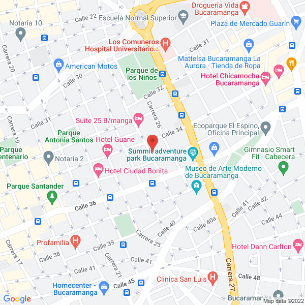 Map of Personería De Bucaramanga