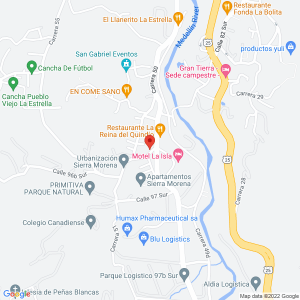 Mapa de Motel La Isla