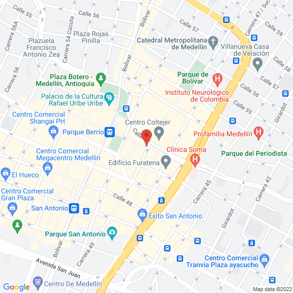 Mapa de Metropartes Balbino