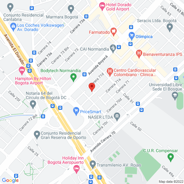 Mapa de Ms Ingenieros Sl Sucursal En Colombia