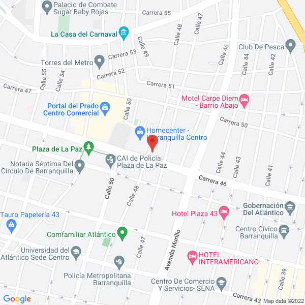 Map of Mudanzas Rico