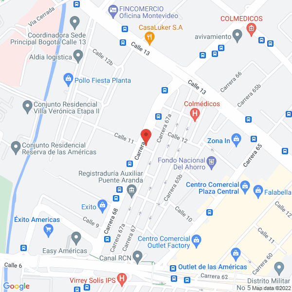 Mapa de Red Llantas