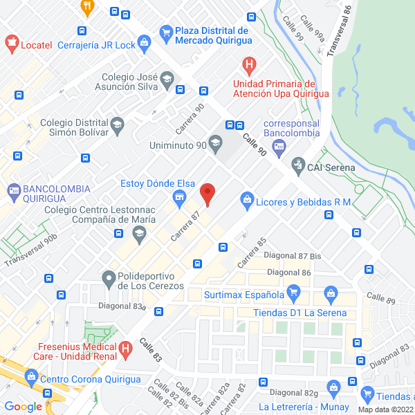 Mapa de Refrigerios De Colombia