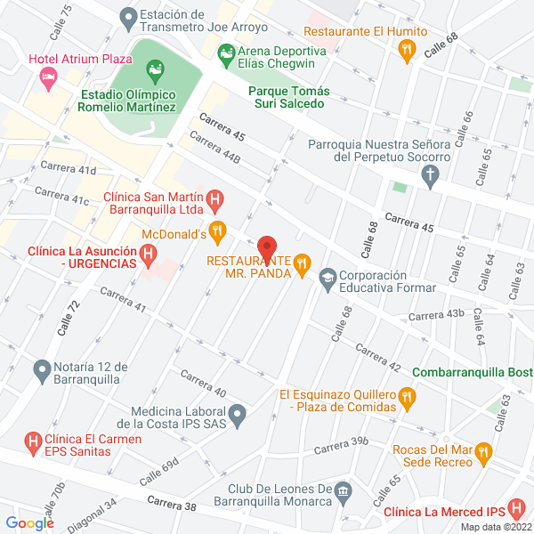 Map of Procatódica De La Costa Ltda.