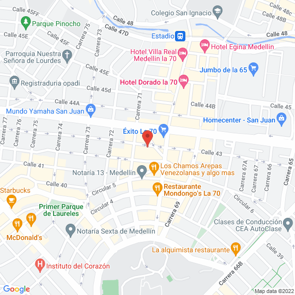 Mapa de Ponqué Y Tortas El Rey