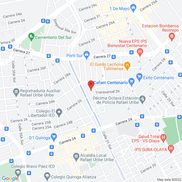 Mapa de Officomputers S.A.S.