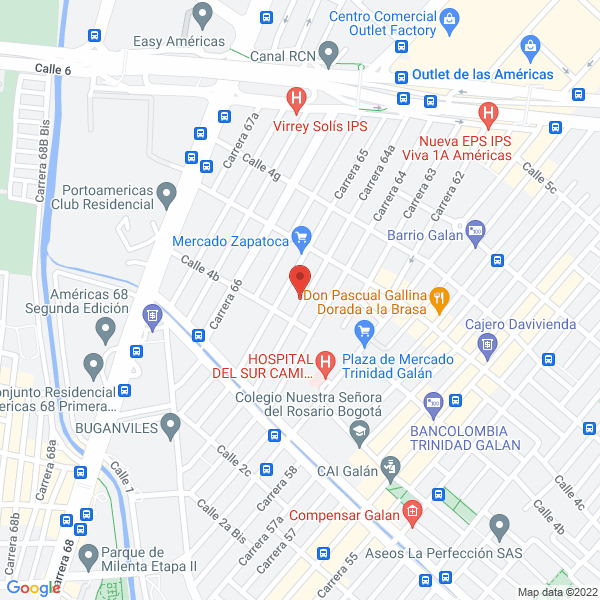 Mapa de Plásticos S Y R Ltda.