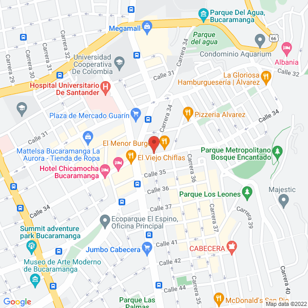 Map of Restaurante Tipico La 34