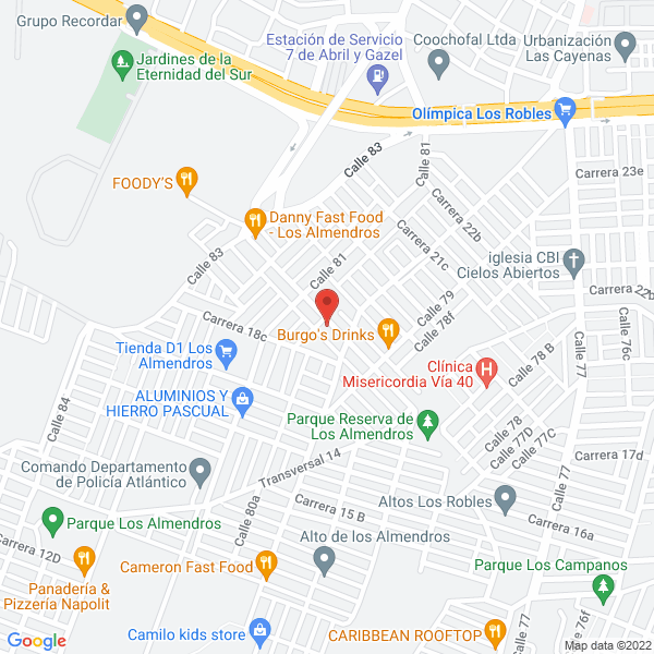 Map of Clínica Los Almendros