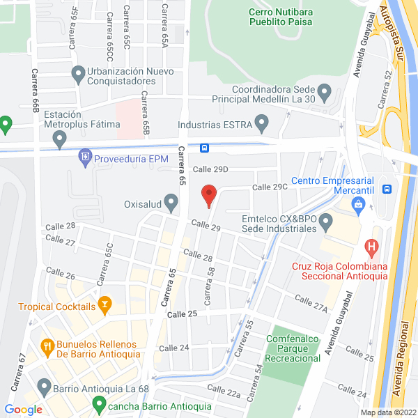 Mapa de Cauchos Echeverri S.A.S