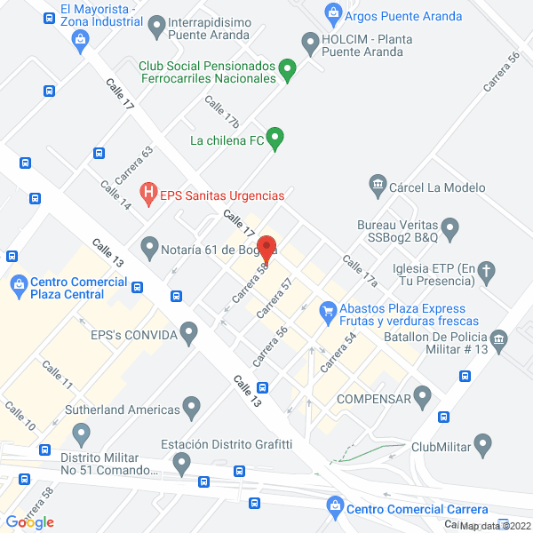 Mapa de Técnicas Metalúrgicas Ltda.