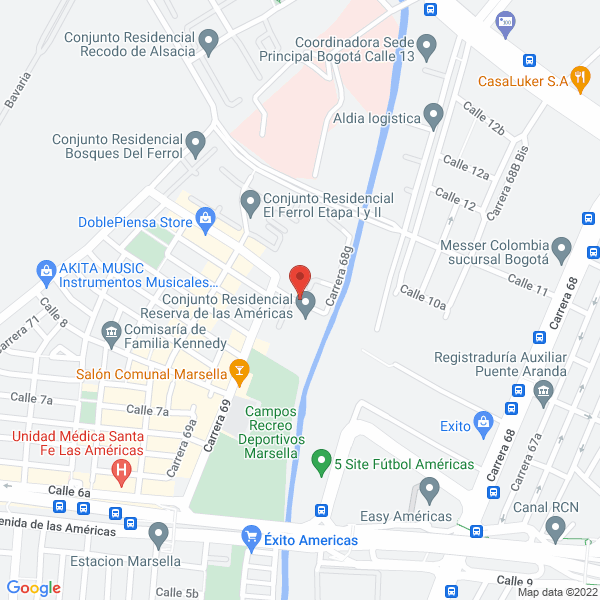 Mapa de 2 Brains S.A.S.