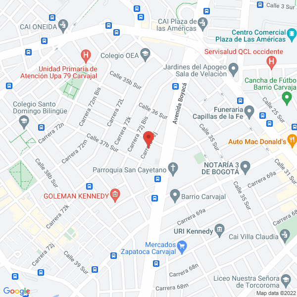 Mapa de Ab Recubrimientos Ltda