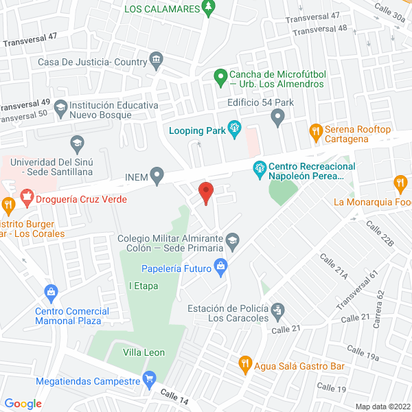 Map of Abacentro A Abacentry Aces De América