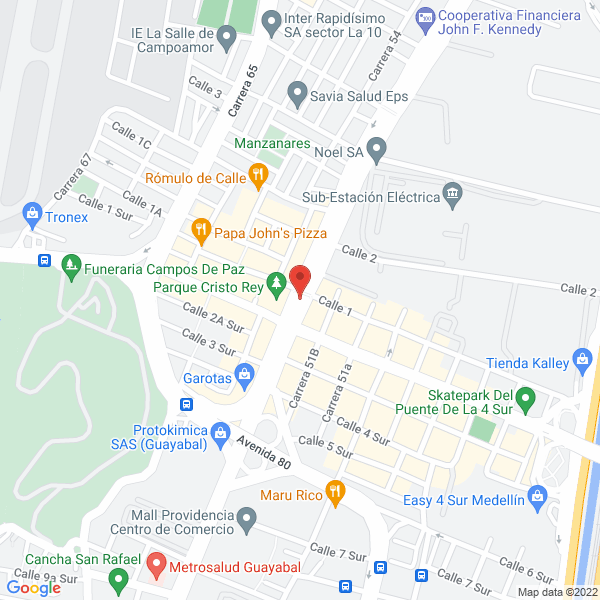 Mapa de A Y E Mármoles