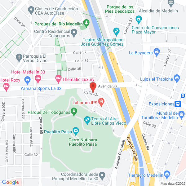Mapa de Academia Ballet Medellín