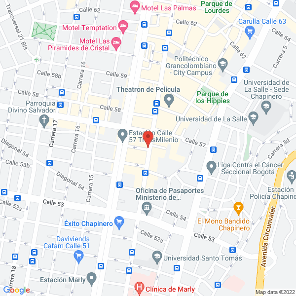 Mapa de Academia Americana De Belleza-Chapinero