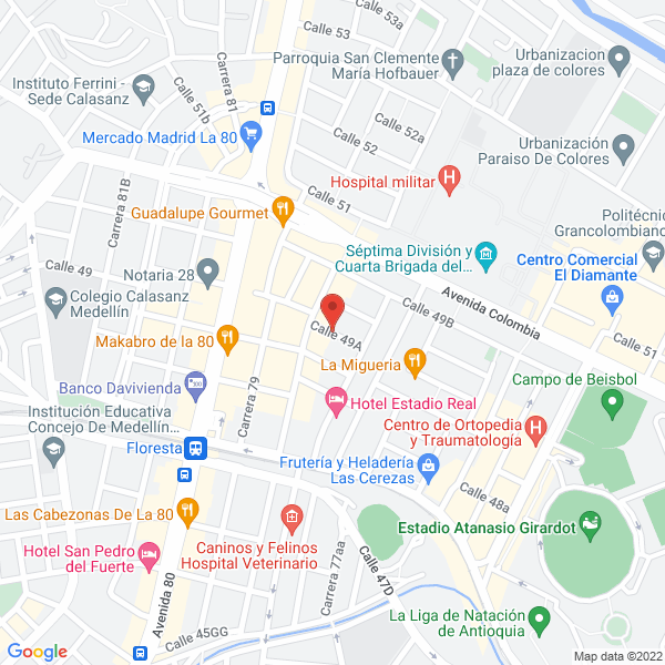 Mapa de Academia De Alta Costura Evelyn Bernal